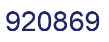 Number 920869 blue image