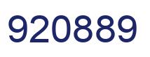Number 920889 blue image