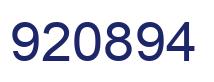 Number 920894 blue image