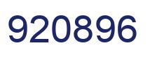 Number 920896 blue image
