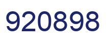 Number 920898 blue image