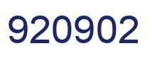 Number 920902 blue image