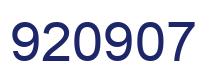 Number 920907 blue image