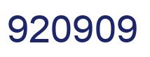 Number 920909 blue image