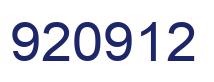 Number 920912 blue image