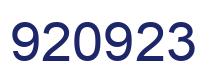 Number 920923 blue image
