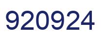 Number 920924 blue image