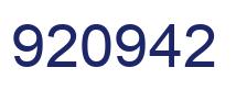 Number 920942 blue image