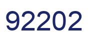 Número 92202 imagen azul