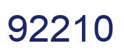 Número 92210 imagen azul