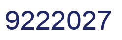 Number 9222027 blue image