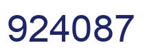 Number 924087 blue image