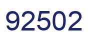 Number 92502 blue image