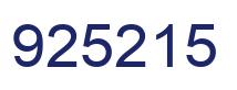 Number 925215 blue image