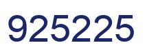 Number 925225 blue image