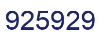 Number 925929 blue image