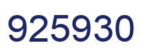 Number 925930 blue image