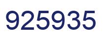 Number 925935 blue image