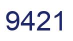 Number 9421 blue image