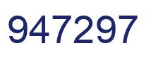 Number 947297 blue image