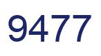 Number 9477 blue image