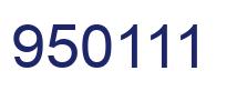Number 950111 blue image