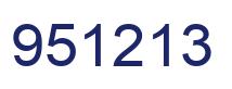 Número 951213 imagen azul