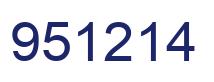 Número 951214 imagen azul