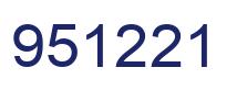 Número 951221 imagen azul