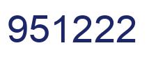 Number 951222 blue image