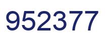 Number 952377 blue image
