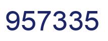 Number 957335 blue image