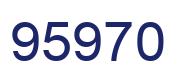 Número 95970 imagen azul