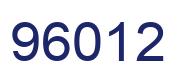 Número 96012 imagen azul