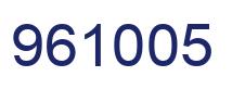 Number 961005 blue image