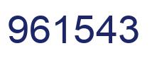 Number 961543 blue image
