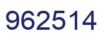 Number 962514 blue image