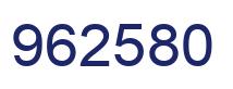Number 962580 blue image