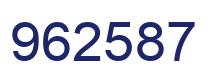 Number 962587 blue image