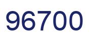 Número 96700 imagen azul