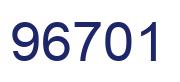 Número 96701 imagen azul
