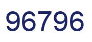 Number 96796 blue image