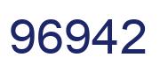 Number 96942 blue image