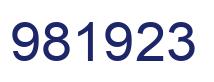 Number 981923 blue image