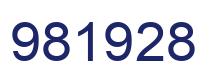 Number 981928 blue image