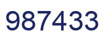 Número 987433 imagen azul