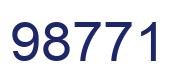 Number 98771 blue image
