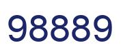 Número 98889 imagen azul