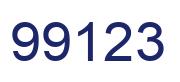 Number 99123 blue image
