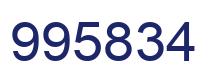 Number 995834 blue image